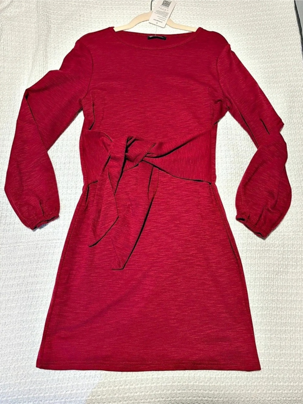Knot Front Dress Mini Dress in Red